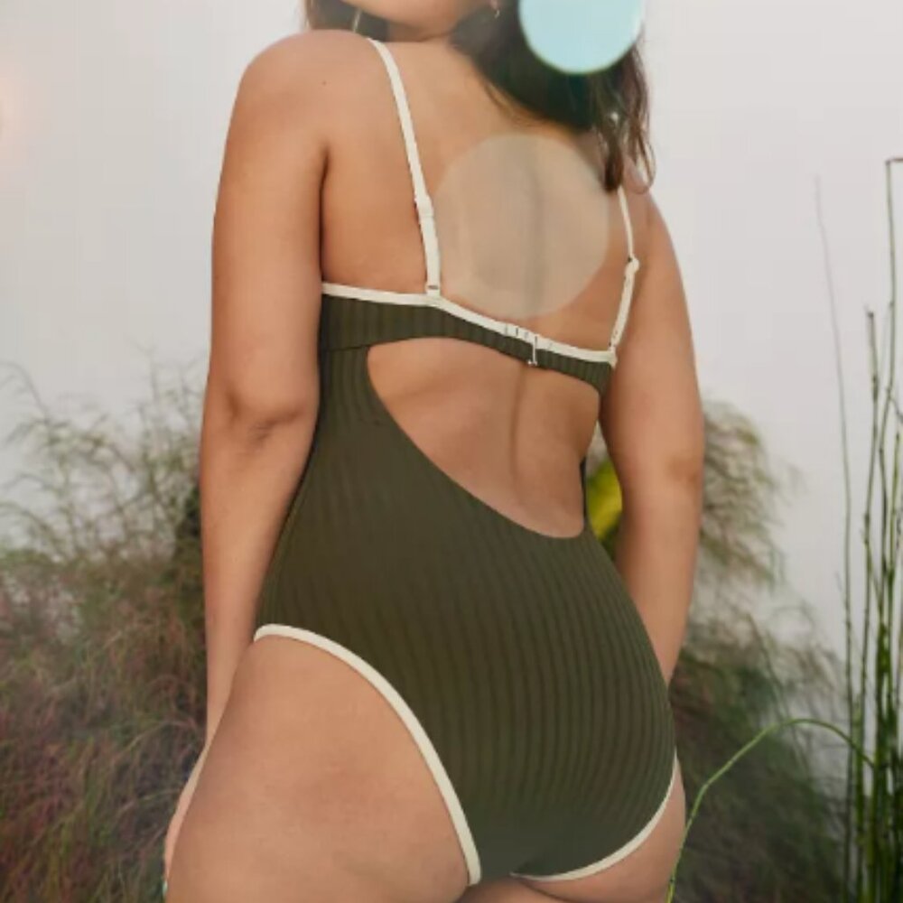 Aerie Wide Rib Underwire One Piece Swimsuit - Picture 4 of 6